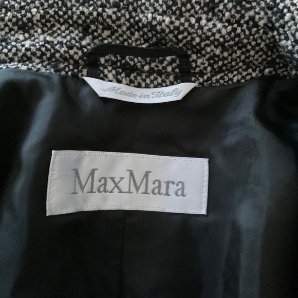 MaxMara Tweed Leather Trim Wool Jacket Size 4 - Picture 15 of 16